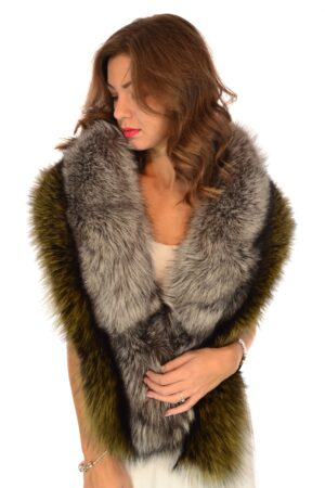 KOŽEŠINOVÁ ŠÁLA STŘÍBRNÁ LIŠKA "ANDEX"