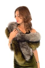 KOŽEŠINOVÁ ŠÁLA STŘÍBRNÁ LIŠKA "ANDEX"