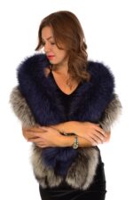 KOŽEŠINOVÁ ŠÁLA STŘÍBRNÁ LIŠKA "ANDEX"