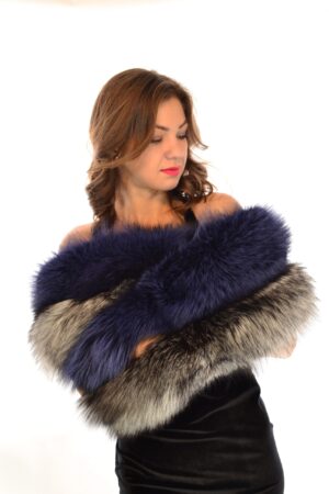 KOŽEŠINOVÁ ŠÁLA STŘÍBRNÁ LIŠKA "ANDEX"