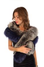 KOŽEŠINOVÁ ŠÁLA STŘÍBRNÁ LIŠKA "ANDEX"