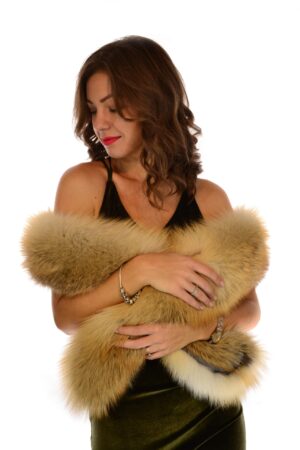 KOŽEŠINOVÁ ŠÁLA STŘÍBRNÁ LIŠKA "ANDEX"