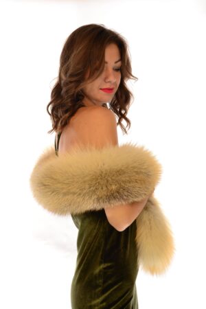 KOŽEŠINOVÁ ŠÁLA STŘÍBRNÁ LIŠKA "ANDEX"