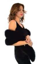 KOŽEŠINOVÁ ŠÁLA POLÁRNÍ LIŠKA ČERNÁ "ANDEX"