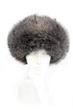 KOŽEŠINOVÁ ČEPICE STŘÍBRNÁ LIŠKA "ANDEX"