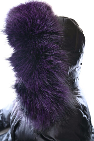 KOŽEŠINOVÝ LEM NA KAPUCI STŘÍBRNÁ LIŠKA "ANDEX"