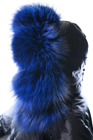 KOŽEŠINOVÝ LEM NA KAPUCI STŘÍBRNÁ LIŠKA "ANDEX"