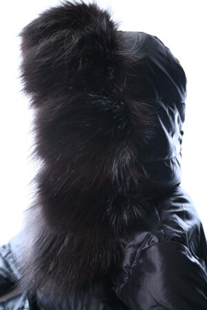 KOŽEŠINOVÝ LEM NA KAPUCI STŘÍBRNÁ LIŠKA "ANDEX"